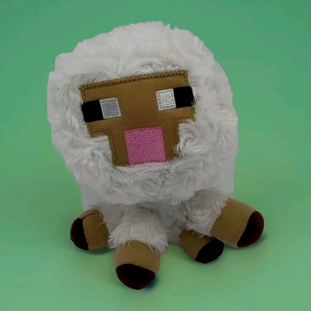 SMALL Minecraft Mojang Plush ⚪ Soft 4" Stuffed Sheep Jazwares 📸SEE PICS📸🎄